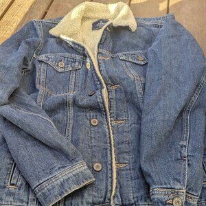 Mavi Jeans indigo denim jacket with sherpa lining